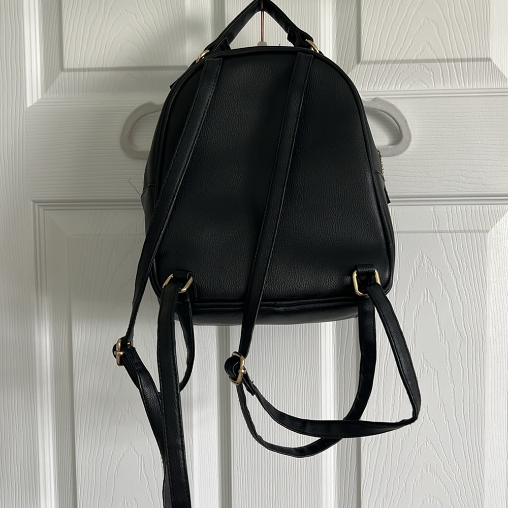 Disney Black Quilted Mini Backpack with Gold Accents - Picture 7 of 7